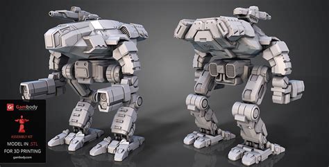 3D Printed FanArt Battletech Marauder 3D Model Assembly Kit by Maverik ...