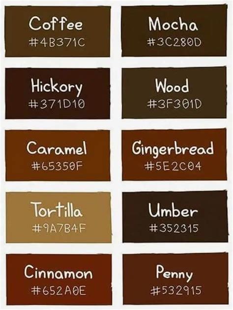 Brown Color Pallette - Most Popular Shades - acrylgiessen.com – Creative Magazine