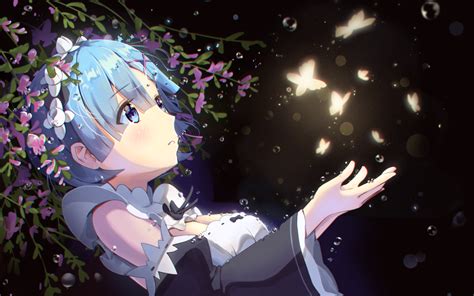 Rem in the Night Garden - Re:Zero HD Wallpaper by mino