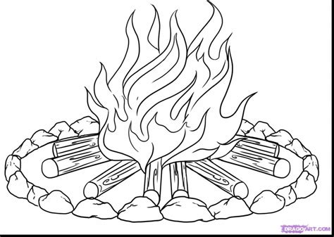Campfire Drawing at GetDrawings | Free download