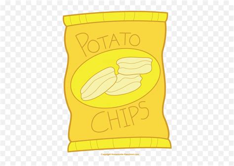 Chips Clipart Black And White - Transparent Bag Of Chips Clip Art Emoji ...