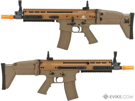 FN Herstal Licensed Full Metal SCAR-L Airsoft AEG Rifle by Cybergun (Color: Tan), Airsoft Guns ...