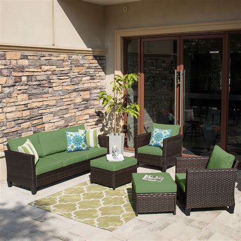 ovios Patio furnitue 5 Piece set, Outdoor Furniture Sets,Morden Wicker Patio Furniture sectional ...