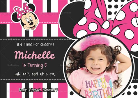 Minnie Mouse Birthday Invitation - 14+ Examples, Illustrator, Word, Pages, How to Incorporate