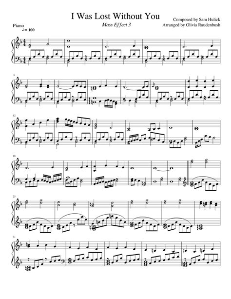 I Was Lost Without You Sheet music for Piano | Download free in PDF or ...