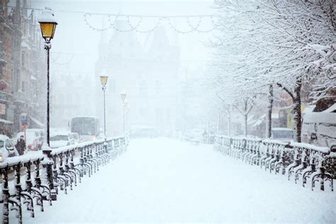 Free Images : path, weather, street light, season, snowfall, blizzard ...