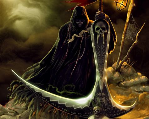 Grim Reaper, Scythe, Underground, Dark, Skulls - Dark Grim Reaper ...