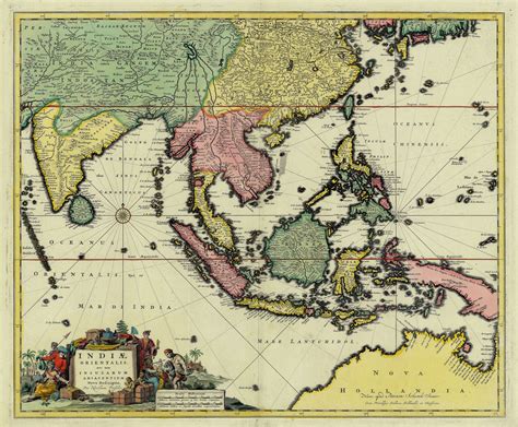 Antique Map East Indies by Visscher (c.1760)Bartele Gallery