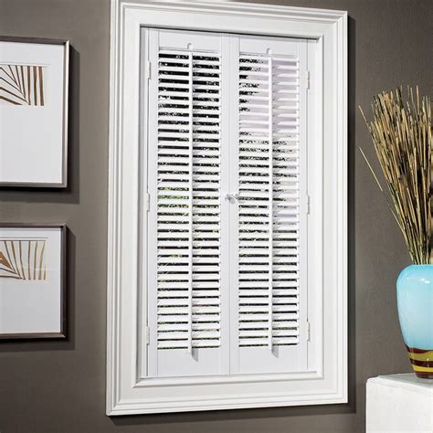 allen + roth 23-in to 25-in W x 32-in L Colonial White Faux Wood Interior Shutter in the ...