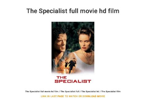 The Specialist full movie hd film