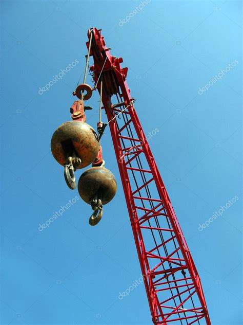 Wrecking Balls with Red Crane Stock Photo by ©duckeesue 9662252