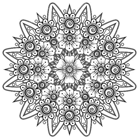 Flower Mandala Coloring Pages To Print | Best Flower Site