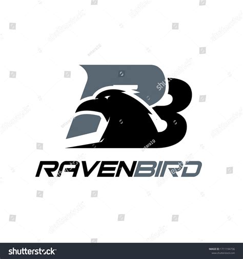 Raven Bird Simple Modern Logo Designs Stock Vector (Royalty Free ...