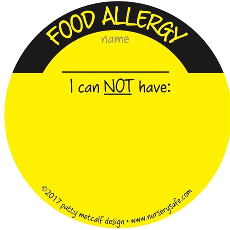 Allergy Alert ® – Nursery Safe Stickers