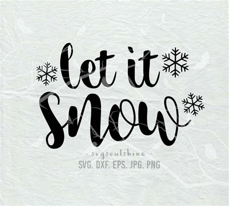 Let It Snow SVG File Svg Silhouette Cut File Cricut Clipart - Etsy New ...