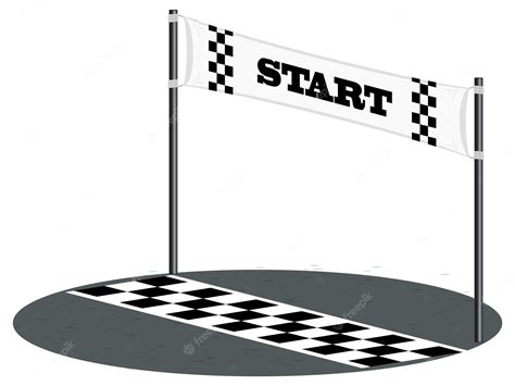 Race Start Line Clipart Black