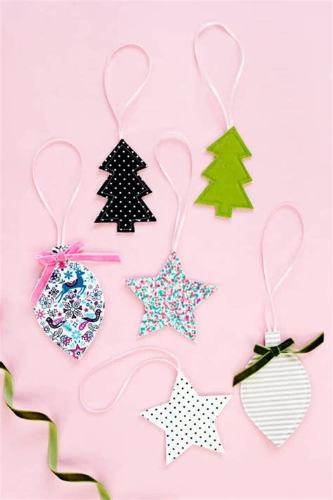 Fabric Christmas Tree Ornaments - Free Pattern - see kate sew