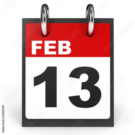 "February 13. Calendar on white background." Stock photo and royalty-free images on Fotolia.com ...