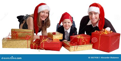 Xmas Family stock photo. Image of happy, seasonal, santa - 3837938