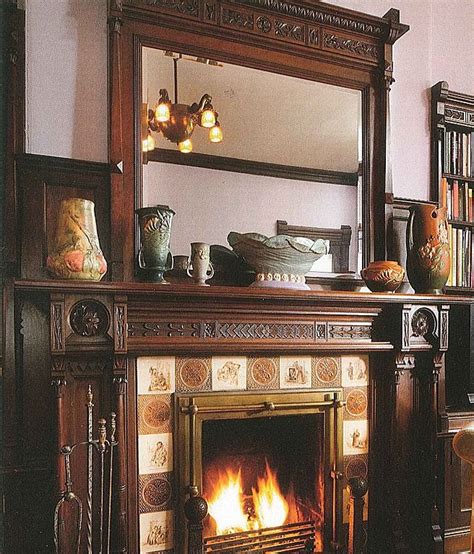 17 Best images about Old House Fireplace on Pinterest | Queen anne, Arts and crafts and Green tiles