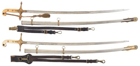 Two Inscribed United States Marine Corps Mameluke Officer Swords | Rock Island Auction