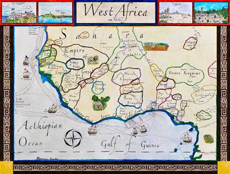 Map of West Africa Circa 1660 - Etsy