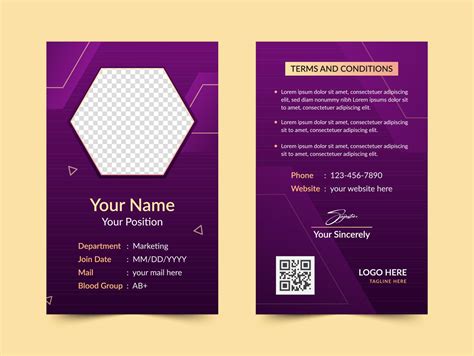 Premium Vector Creative Id Card Template With Abstrac - vrogue.co