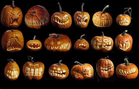 Pumpkin face carving ideas | Craft Ideas | Pinterest