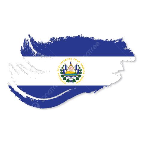 El Salvador Flag Painted Brush With Transparent Background, El Salvador Flag, El Salvador ...