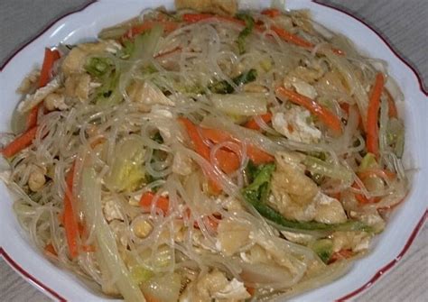 Stir-Fried Harusame Glass Noodles with Napa Cabbage and Aburaage Recipe by cookpad.japan - Cookpad