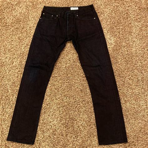 Gustin custom made jeans size 34 dark blue lightly... - Depop