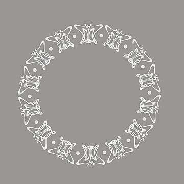 Art Nouveau Style Circular Vector Frame With Gray Floral Design Vector, Gold, Print, Geometric ...