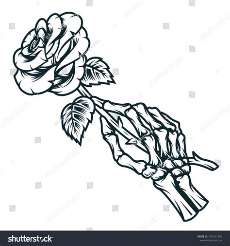 7,357 Rose Skeleton Hand Images, Stock Photos & Vectors | Shutterstock