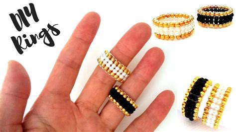 10 minutes DIY ring. Beaded rings for beginners. ring making tutorial