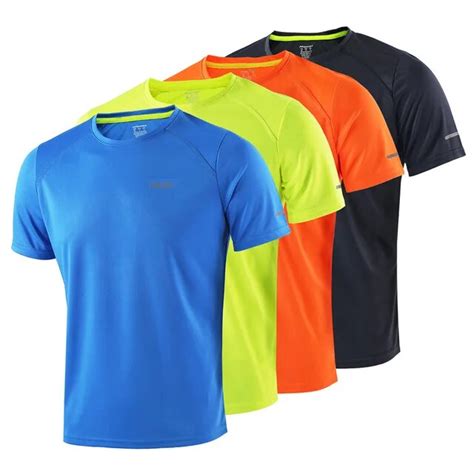 100% polyester fabric Running Sports Cycling T shirts High Quick Dry ...