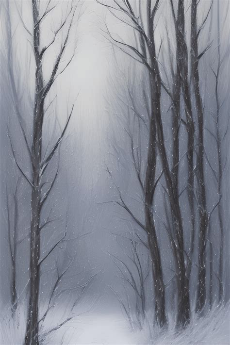 Acrylic Painting Winter Forest · Creative Fabrica