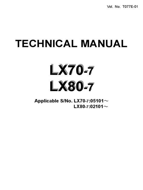 Technical Manual: LX70 LX80 | PDF | Transmission (Mechanics) | Axle