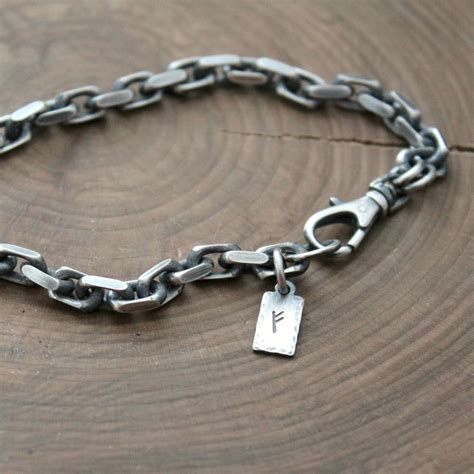 Men's Personalized Bracelet, Sterling Silver, Chain Bracelet - Spencer | 2 Sisters Handcrafted