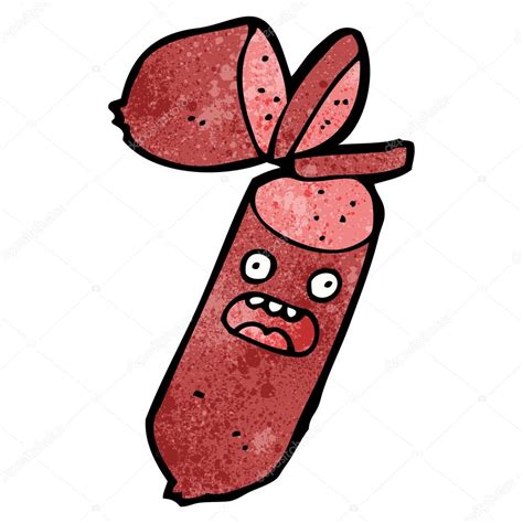 Sliced salami cartoon — Stock Vector © lineartestpilot #21528491