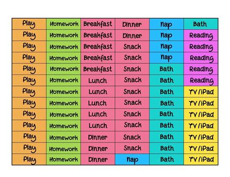 Customizable Free Weekly Activity Planner Template For Kids