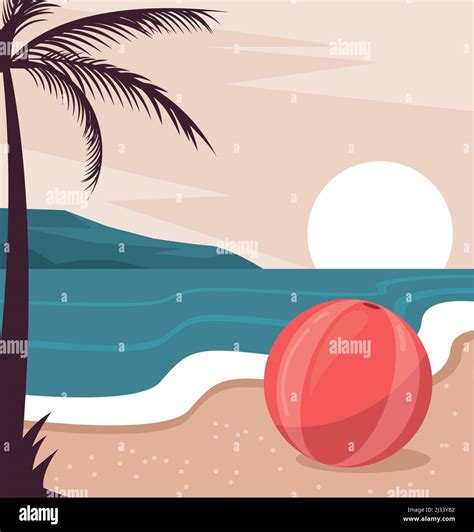 balloon on the beach Stock Vector Image & Art - Alamy