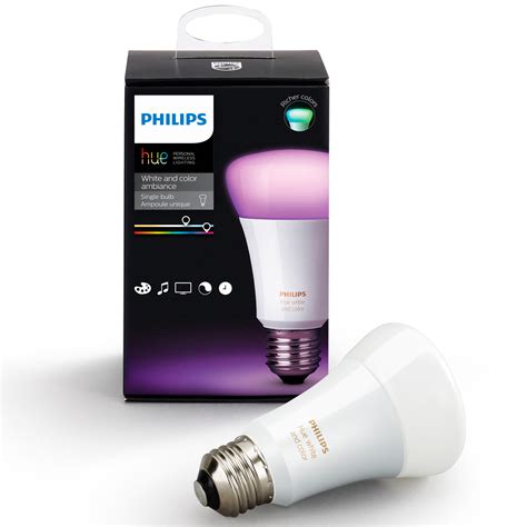 Philips Hue White and Color Ambiance Single A19 Bulb - 3rd Generation ...