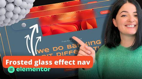 FROSTED GLASS EFFECT NAVBAR - Elementor container edition - YouTube