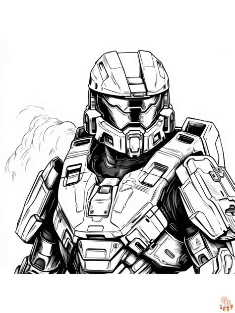 Master Chief Helmet Coloring Pages Coloring Pages