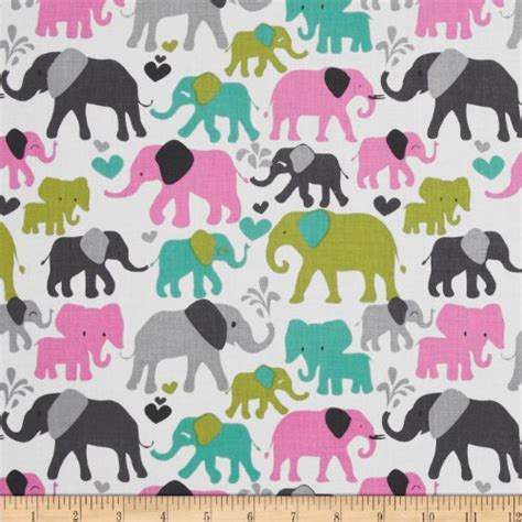 Elephant Fabric by the Yard | Kritters in the Mailbox | Elephant Fabrics