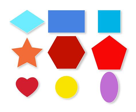 different shapes and sizes of paper with hearts, stars, and circles on white background