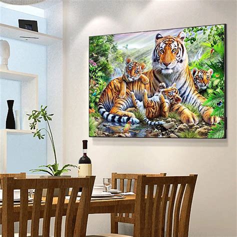 Nicole Knupfer Large 5D Diamond Painting Kits for Adults, Tiger Full ...