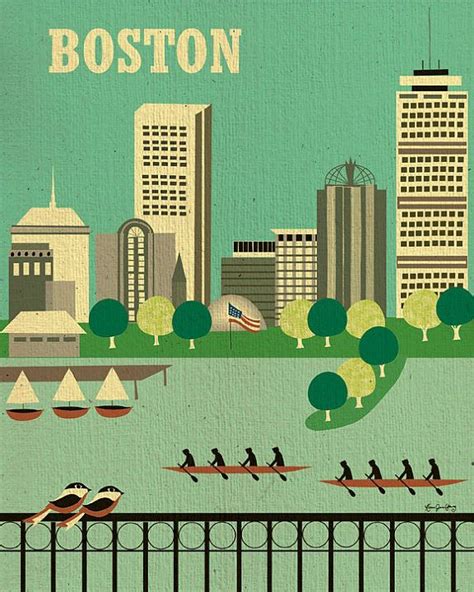 Boston Skyline Print Wall Art Boston Vertical Print Boston - Etsy | Travel posters, Wall art ...