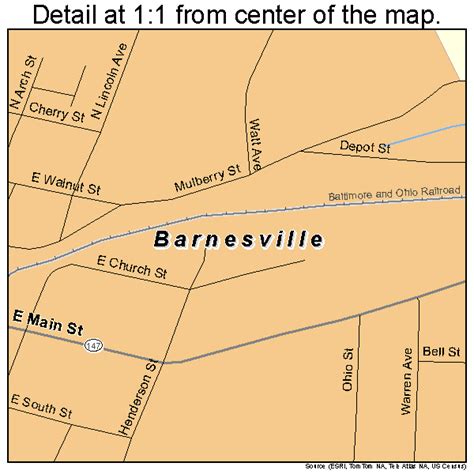 Barnesville Ohio Street Map 3903926