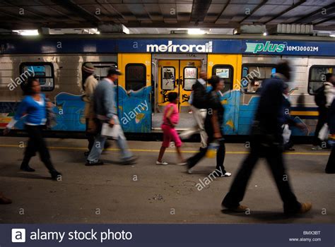 Cape Town South Africa Metrorail train at Cape Town central station ...